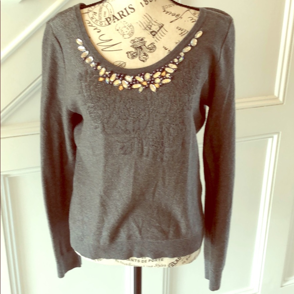 Embellished Sexy Sweater